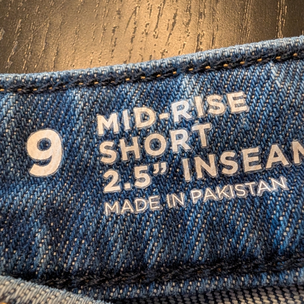 3 For $18 Arizona Jean Company Distressed Blue Jean Shorts - Picture 3 of 5